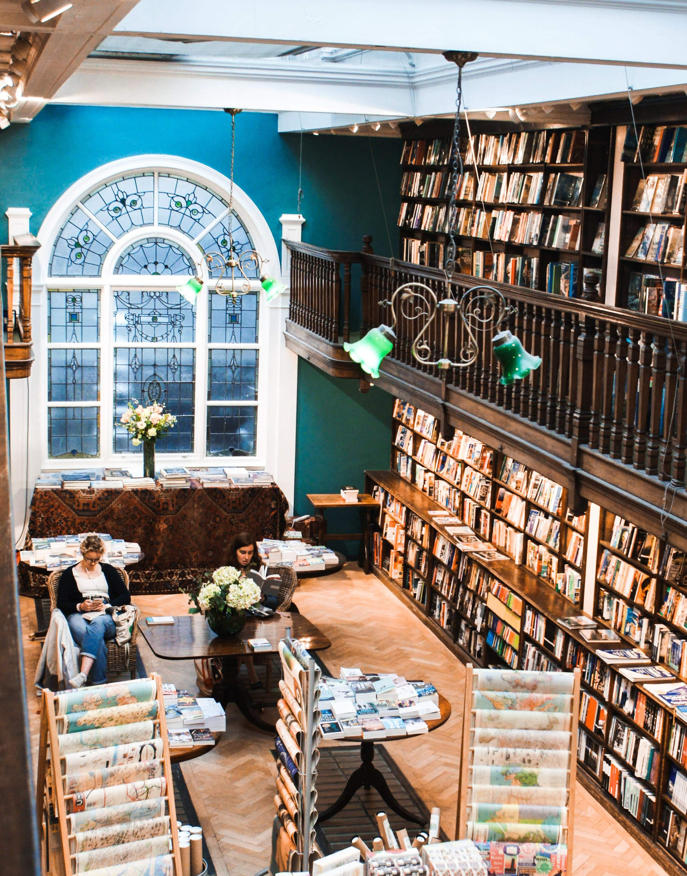 Bookshop with wooden gallery